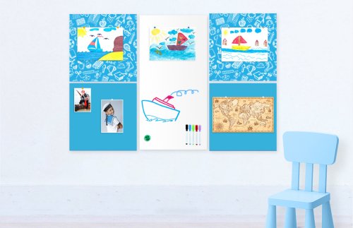 Комплект магнитно-маркерных панелей "Light Blue Design" 41969