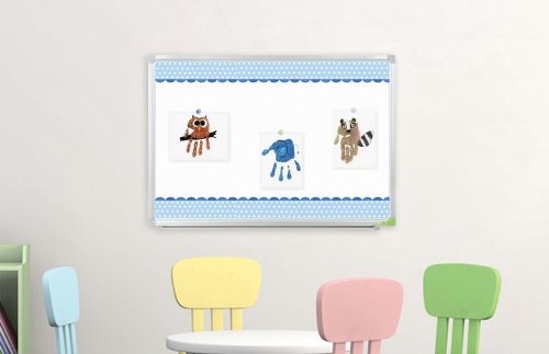 Наклейка для доски 90x60 cм “Голубые полосы" FFB-2