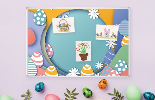 Весёлый фон для доски 90х60 см “Веселая Пасха“ FBE-1