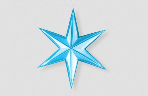 Звезда-остроконечная-синий-металлик 46062