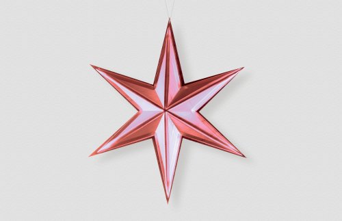 Звезда-остроконечная-розовый-металлик 46060