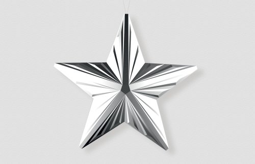 Средняя звезда-с-гранями,-серебро 46065с