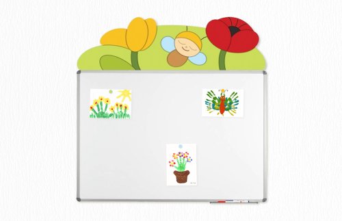 Декорация для магнитной доски 120х90см "Жук и цветы" 46375