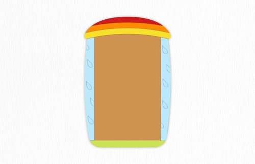 Пробковая доска "Радуга" 78х118 см 46486