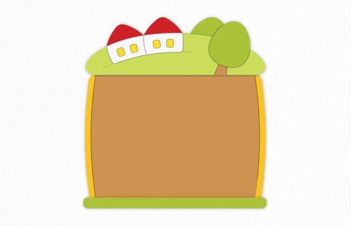 Пробковая доска "Домики" 118х116 см 46498