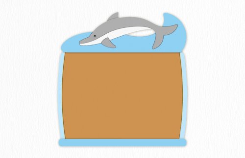 Пробковая доска "Дельфин" 118х116 см 46511