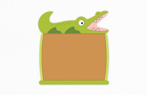 Пробковая доска "Крокодил" 118х116 см 46515