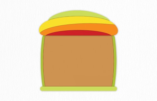 Пробковая доска "Радуга малая" 118х116 см 46517