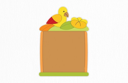 Пробковая доска "Попугай и орхидея" 78х109 см 46526