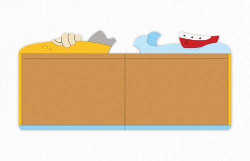 Пробковая доска "На суше" 200х94 см 46536