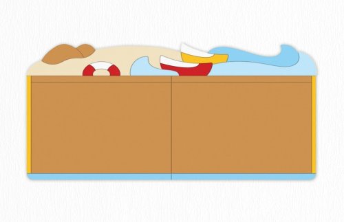 Пробковая доска "У моря" 200х94 см 46538