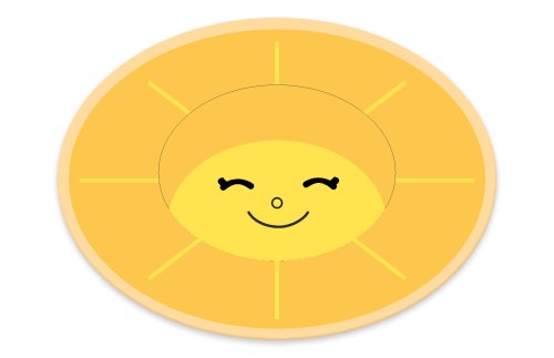 Декорация "Солнышко" 56х41 см 46560