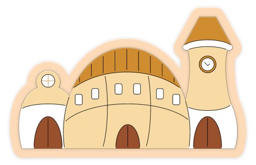 Декорация "Площадь" 123х78 см 46606