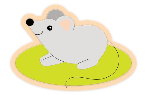 Декорация "Мышь" 41х28 см 46619