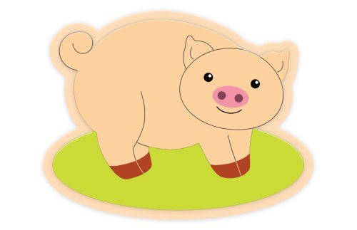 Декорация "Свинка" 75х58 см 46622