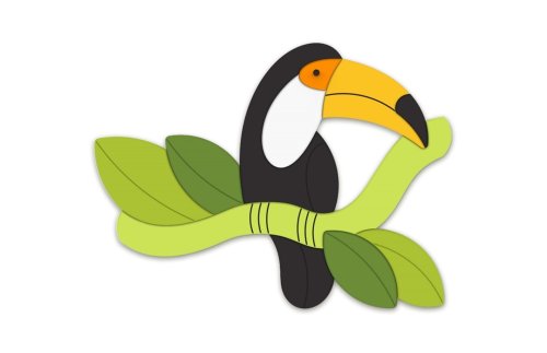 Декорация "Тукан" 78х58 см 46647