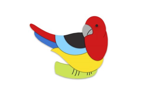 Декорация "Попугай" 58х38 см 46648