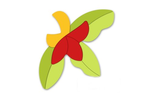 Декорация "Тропический цветок" 58х38 см 46652