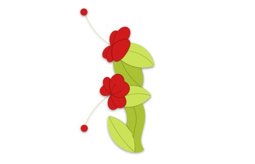 Декорация "Гибискус" 38х88 см 46656