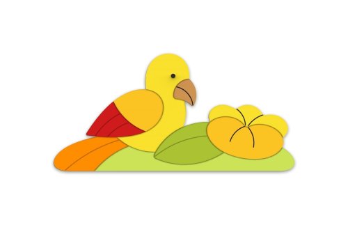 Декоративная арка "Попугай и орхидея" 78х38 см 46663