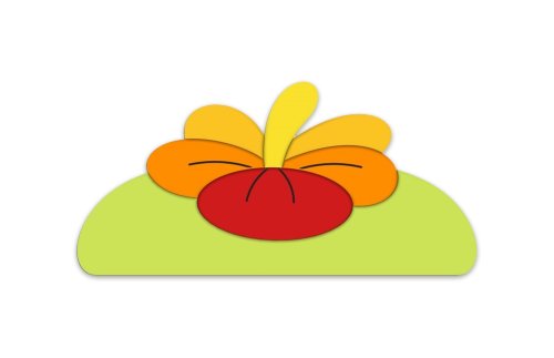 Декоративная арка "Тропический цветок" 58х28 см 46665