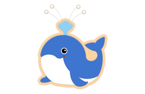 Декорация "Гигантский Кит" 98х118 см 46679