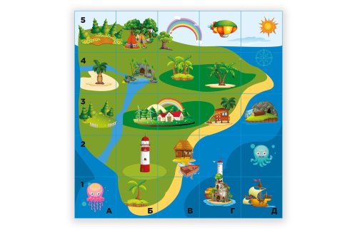 Поле для многофункционального стола «Остров сокровищ» 75х75см 24230ПР