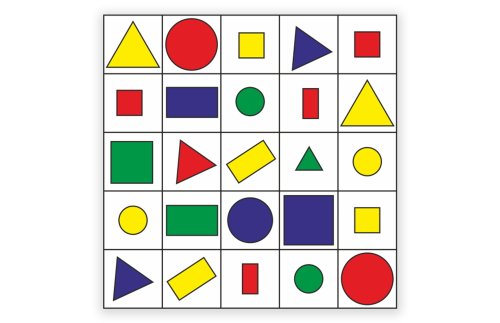 Поле для многофункционального стола «Геометрические фигуры» 75х75 см 24234ПР