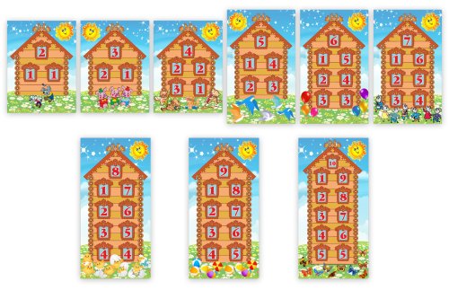 Комплект числовых домиков 47524