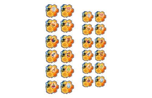 Комплект наклеек "Пчелки" 36шт. 47839