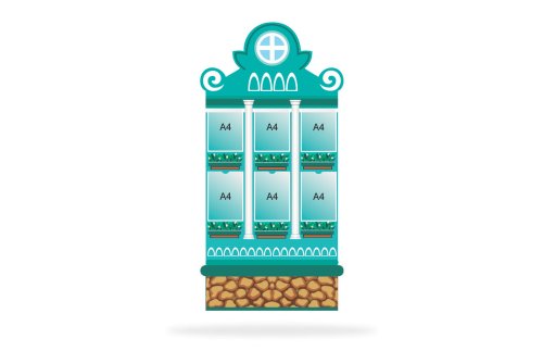 Домик-стенд бирюзовый 47518