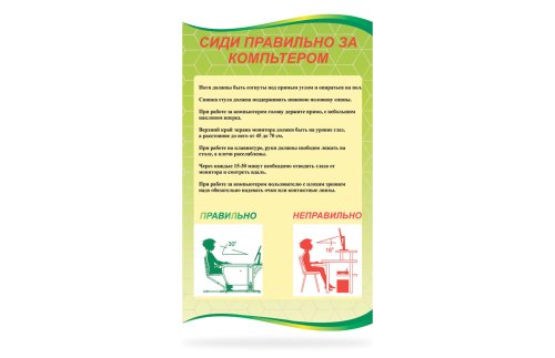 Стенд "Сиди правильно" 45743
