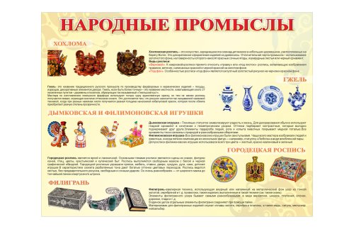 Стенд "Народные промыслы" 1200*900 мм 47123