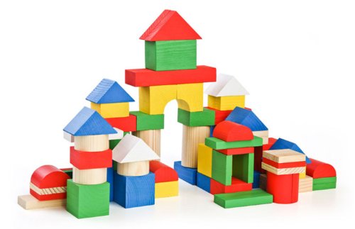 Деревянный конструктор Геометрические фигуры 130 деталей 8710Р