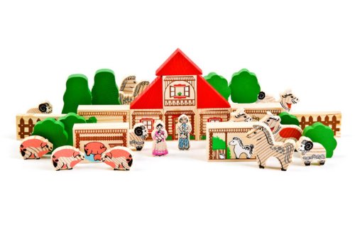 Деревянный конструктор "Фермер" 126 деталей 8718Р