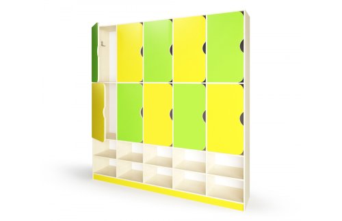 Шкаф двухярусный 10-местный с обувницей РСС5