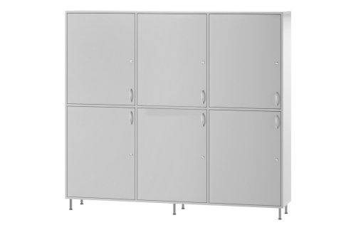 Шкаф для раздевалок 2-х ярусный 6-ти секционный РСС17
