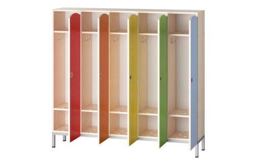 Шкаф для одежды 5ти местный с перфорированными полками РСС20
