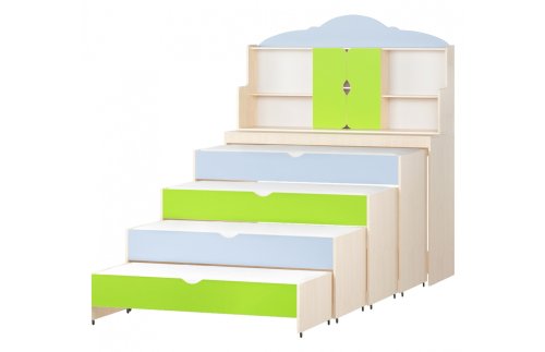 Кровать четырехъярусная "Улыбка" с надстройкой РСС47