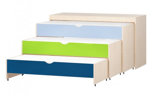 Кровать-тумба трехъярусная "Улыбка" РСС52
