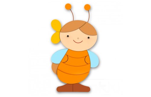 Декорация "Пчелка. Девочка" 38х58 см 48637