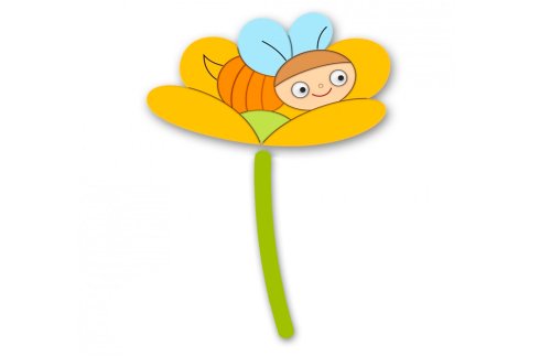 Декорация "Пчёлка в цветке" 59х117 см 48641