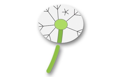 Декорация "Белый Одуванчик" 46х71 см 48659