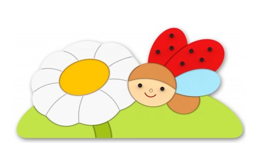 Декоративная арка "Божья коровка на ромашке" 78х38 см 48666