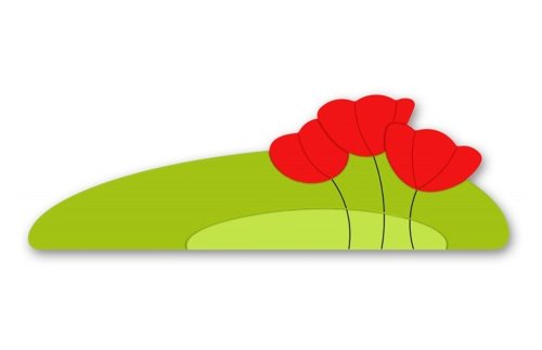 Декоративная арка "Маки" 118х38 см 48667