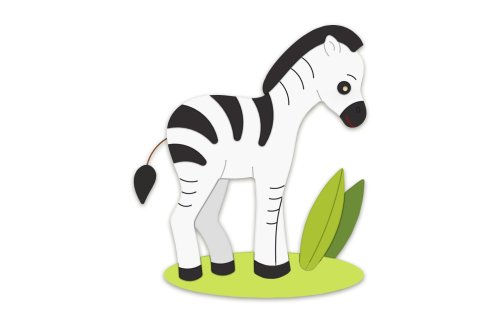 Декорация "Зебра малыш" 58х78 см 46646