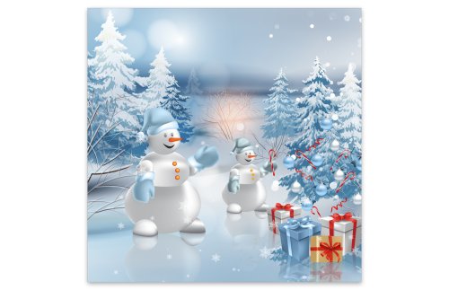 Баннер "Зима. Снеговики" 49317