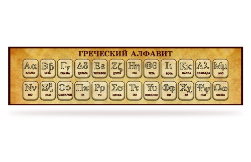 Стенд "Греческий алфавит" 49431