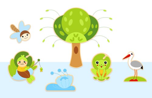 Комплект декораций "На пруду" 49653