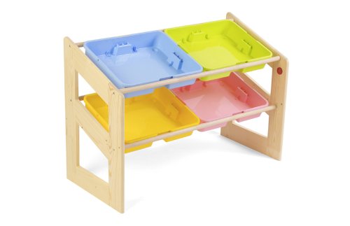 Стеллаж наклонный 680х4 контейнера с комплектом контейнеров №1 / система хранения Игротека 8343рос